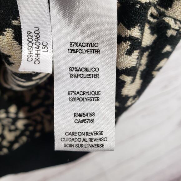 Calvin Klein Women's Animal Print Mock Neck Sweater Size Medium - Picture 9 of 10